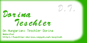 dorina teschler business card